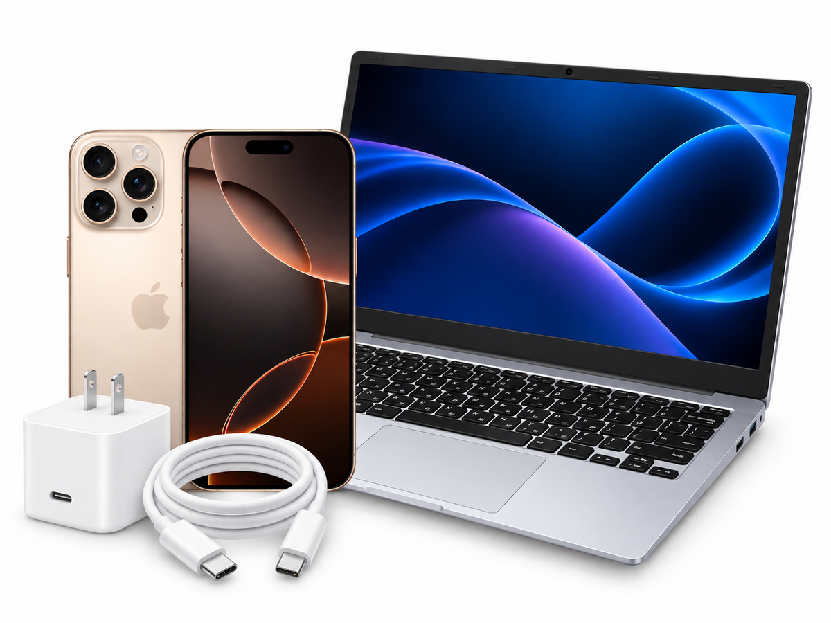 iPhone 16 Pro + Computador + Cargador