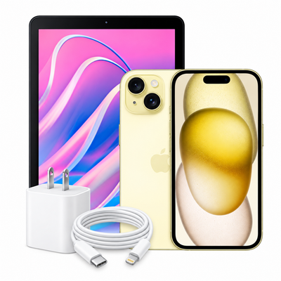 iPhone 15 Plus + Tablet  + Cargador