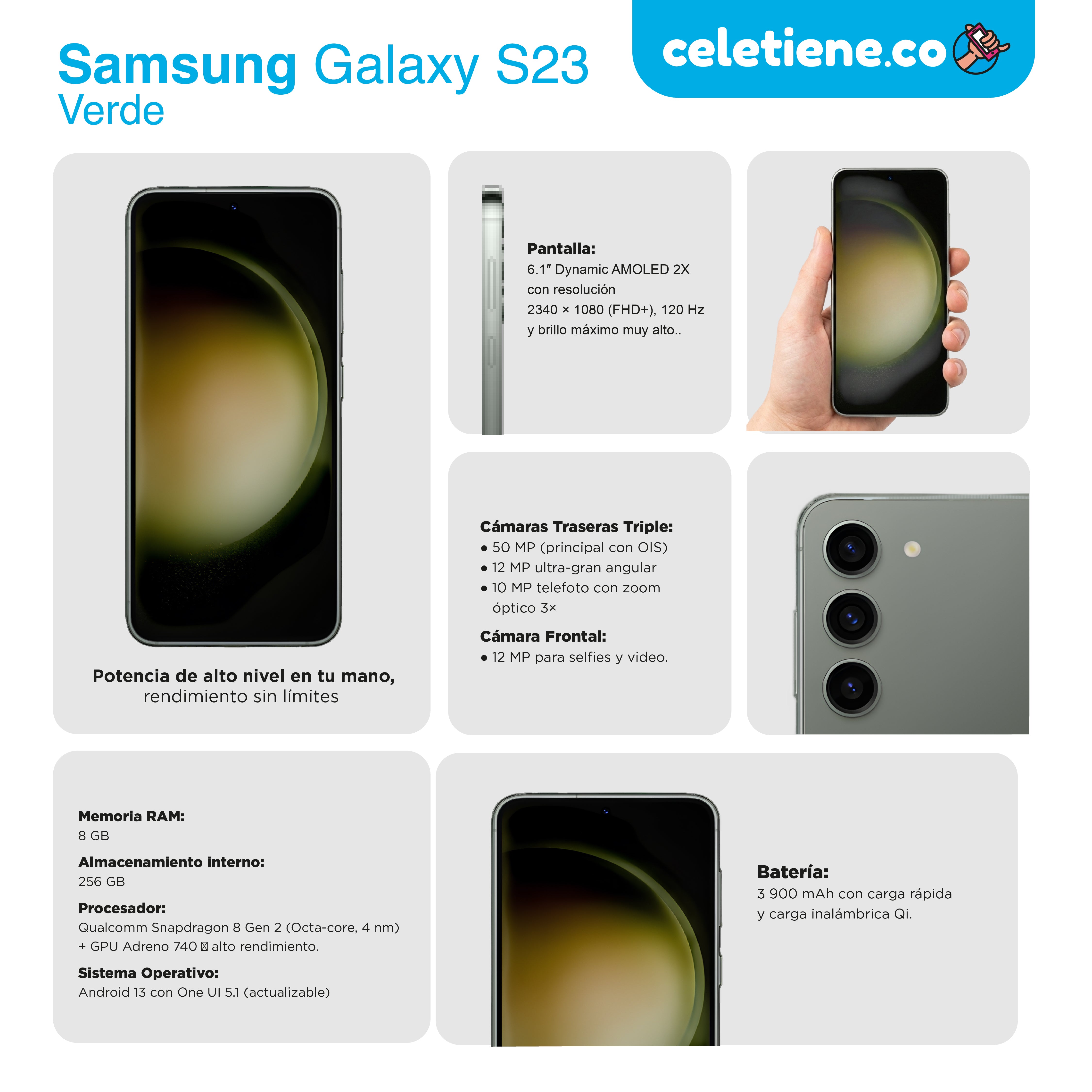 Samsung Galaxy S23 256GB Verde – Celetiene