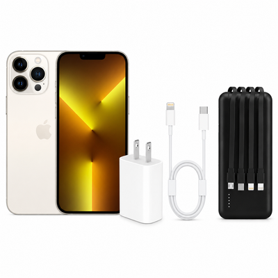 iPhone 13 Pro Max + Cargador + powerbank